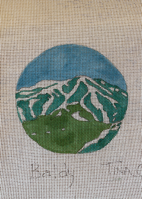 Baldy Winter Round Ornament