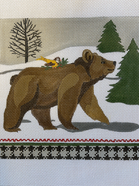 Painted Pony Winter Wonderland Bear Canvas