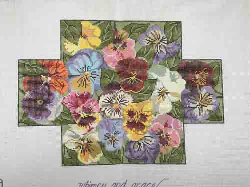 Whimsy and Grace Pansies Brick Cover