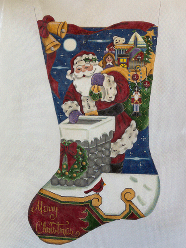 Rebecca Wood Designs Xmas Night Stocking