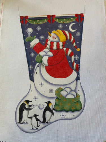 Rebecca Woods Christmas Penquins Stocking