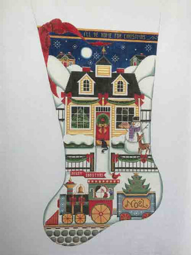 Rebecca Choo Choo Cottage Christmas Stocking