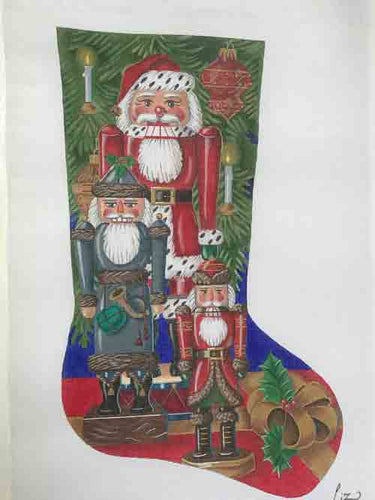 Tapestry Tent Santa Nutcracker Christmas Stocking