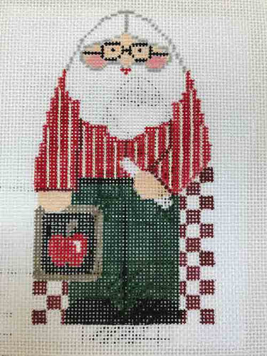 Kathy Schenkel Domed September Santa Ornament