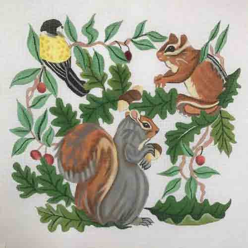 Susan Roberts Squirrel, Chipmunk,Bird Canvas